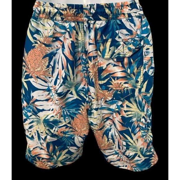 Caribbean Swimwear Men's Tropical Swimwear Trunks Size M Multicolor Pockets - Picture 6 of 10